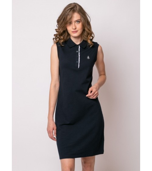 Heavy tools dress valorie navy.