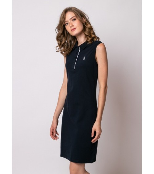 Heavy tools dress valorie navy.